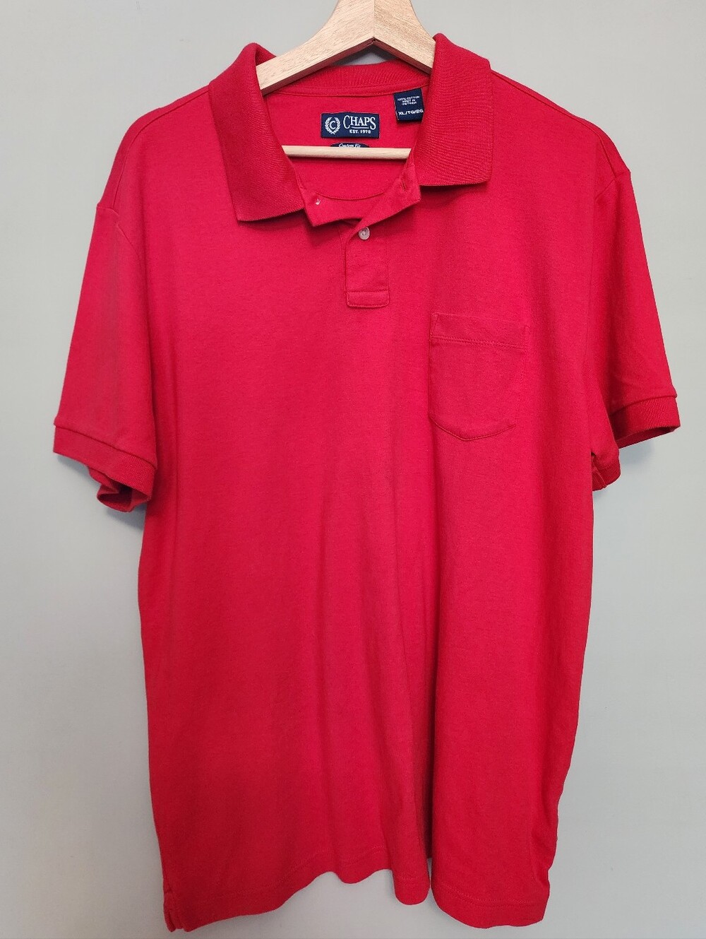 Chaps  Short-Sleeve Polo with Chest Pocket Size XL